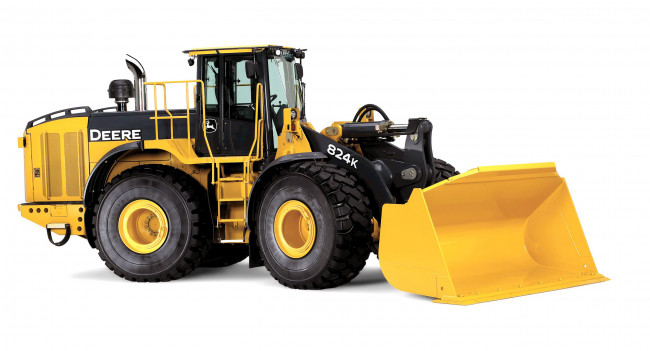 Обои картинки фото техника, фронтальные погрузчики, john, deere