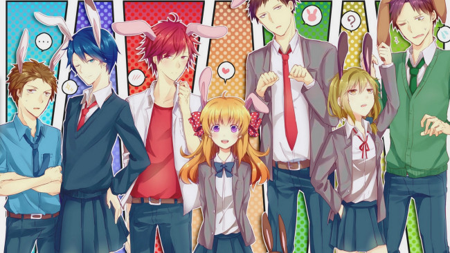 Обои картинки фото аниме, gekkan shoujo nozaki-kun, персонажи