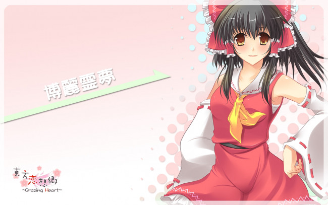 Обои картинки фото аниме, touhou, фон, девушка, взгляд