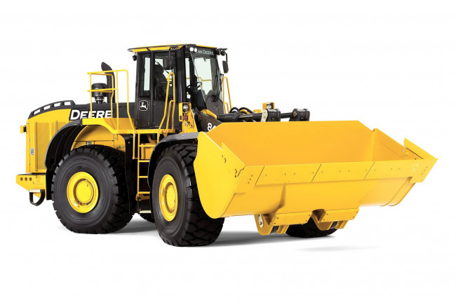 Обои картинки фото техника, фронтальные погрузчики, john, deere