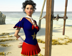 Картинка 3д+графика люди+ people фон взгляд девушка