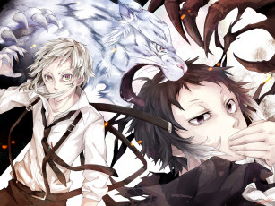 Картинка аниме bungou+stray+dogs бродячие псы литературные гении