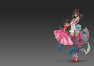 Картинка фэнтези девушки арт веер игра дизайн девушка костюм