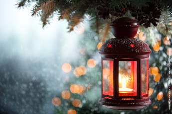 Картинка календари праздники +салюты боке фонарь ветка