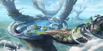 Картинка фэнтези иные+миры +иные+времена город fantasy арт