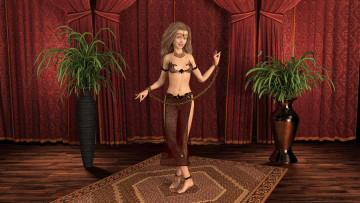 Картинка 3д+графика фантазия+ fantasy фон взгляд девушка