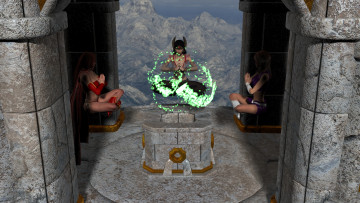 Картинка 3д+графика фантазия+ fantasy фон взгляд девушки