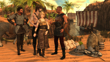 Картинка 3д+графика фантазия+ fantasy взгляд фон девушка