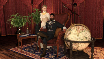 Картинка 3д+графика люди+ people фон взгляд девушка