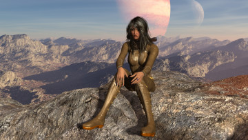 Картинка 3д+графика люди+ people фон взгляд девушка