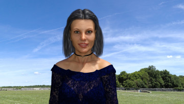 Картинка 3д+графика портрет+ portraits фон взгляд девушка