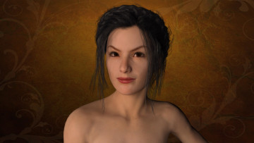 обоя 3д графика, портрет , portraits, взгляд, фон, девушка