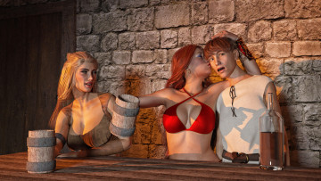 Картинка 3д+графика романтика+ romantics фон взгляд девушки