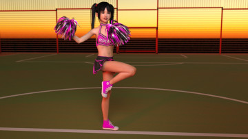 Картинка 3д+графика спорт+ sport взгляд девочка фон