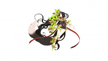 Картинка аниме животные +существа девушка фон взгляд