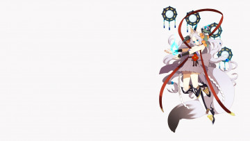 Картинка аниме животные +существа фон девушка взгляд