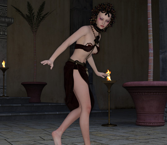 Обои картинки фото 3д графика, фантазия , fantasy, взгляд, девушка, фон