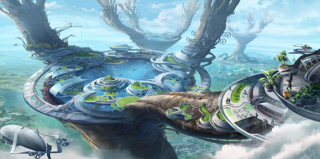 Обои картинки фото фэнтези, иные миры,  иные времена, город, fantasy, арт