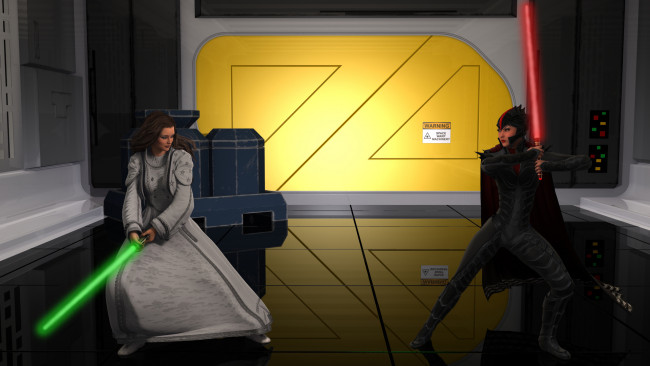 Обои картинки фото 3д графика, фантазия , fantasy, фон, взгляд, девушка