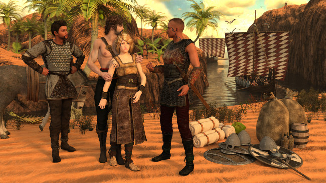 Обои картинки фото 3д графика, фантазия , fantasy, взгляд, фон, девушка