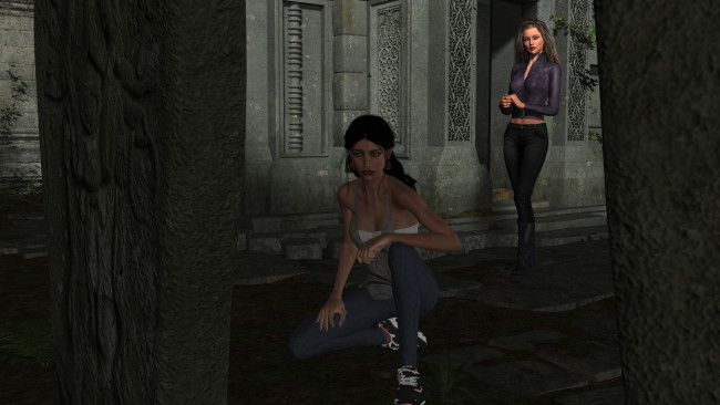 Обои картинки фото 3д графика, люди , people, фон, взгляд, девушка