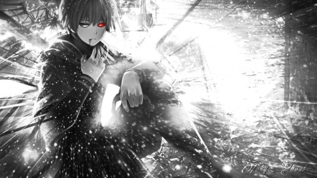 Обои картинки фото аниме, tokyo ghoul, канеки