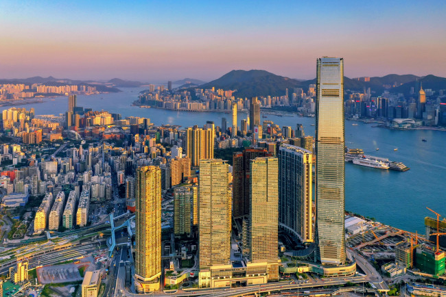 Обои картинки фото west kowloon, города, гонконг , китай, простор