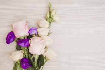 Картинка цветы разные+вместе розы эустома