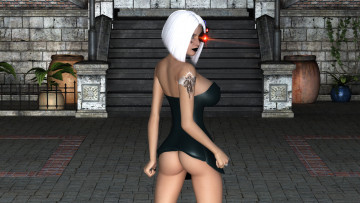 Картинка 3д+графика фантазия+ fantasy девушка фон платье