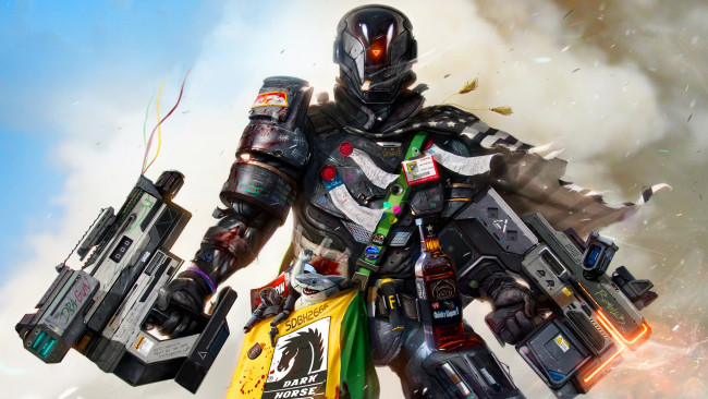 Обои картинки фото last man standing,  killbook of a bounty hunter, фэнтези, роботы,  киборги,  механизмы, оружие, бутылка, сумка