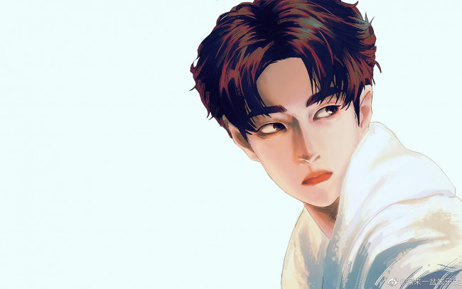 Обои картинки фото рисованное, люди, ван, ибо, лицо