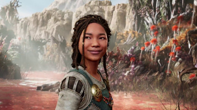 Обои картинки фото видео игры, god of war,  ragnarok, девушка, скалы