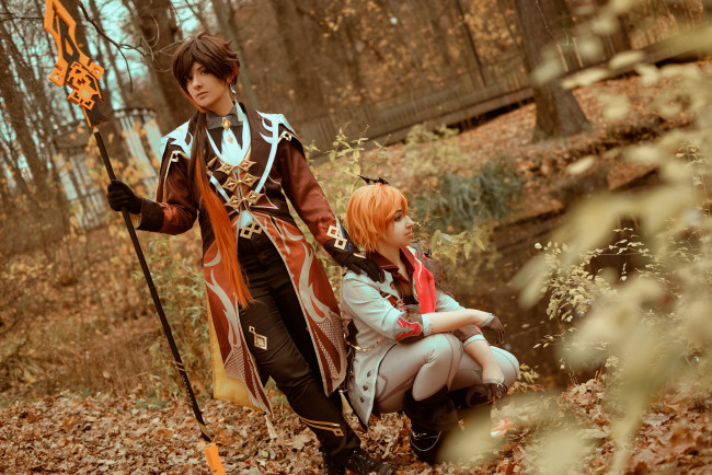 Обои картинки фото девушки, - креатив,  косплей, дэмиэн, дейтра, anri, fortescue, костюмы, образы