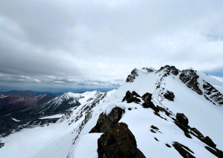 Картинка природа горы снег облака