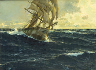 обоя корабли, рисованные, живопись