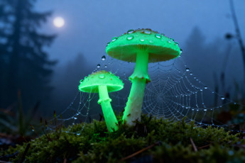 обоя 3д графика, природа , nature, грибы