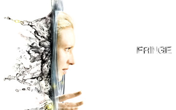 обоя кино фильмы, fringe , сериал, девушка, рука, портал, брызги