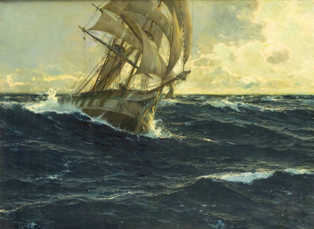 Обои картинки фото корабли, рисованные, живопись