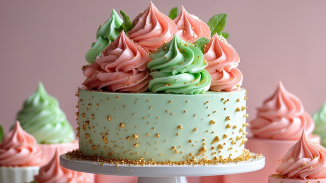 Обои картинки фото 3д графика, еда-, food, кремовый, торт