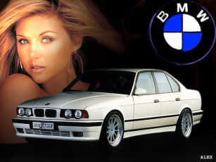 Картинка bmw автомобили авто девушками