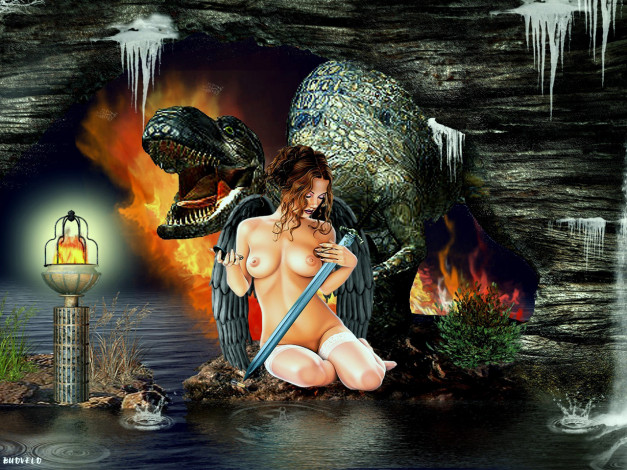 Обои картинки фото budveld, фэнтези, красавицы, чудовища