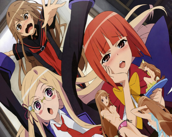 Обои картинки фото аниме, ookami, san, to, shichinin, no, nakama, tachi