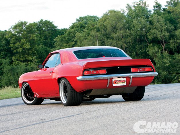 Обои картинки фото 1969, chevy, camaro, автомобили