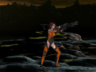 Картинка 3д графика military очки девушка