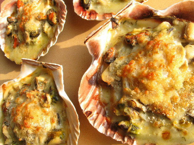 Обои картинки фото автор, varvarra, еда, рыбные, блюда, морепродуктами, сыр, мидии