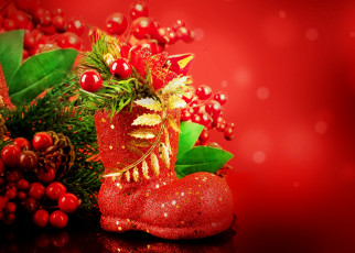 Картинка праздничные украшения сапожок