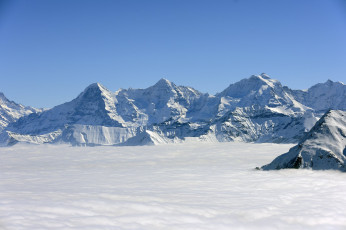 Картинка природа зима горы снег