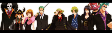Картинка аниме one piece nami monkey d luffy sanji roronoa zoro usopp chopper nico robin franky brook