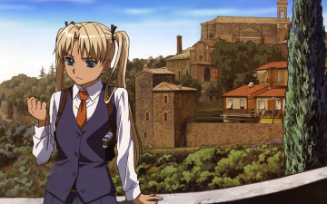 обоя аниме, gun, slinger, girl