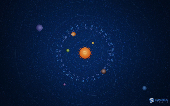 Обои картинки фото календари, рисованные, векторная, графика, планеты